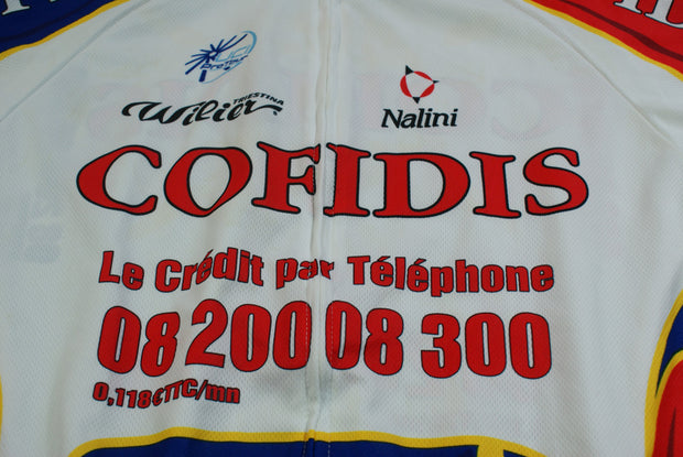 Maillot vélo vintage Nalini Cofidis UCI Wilier