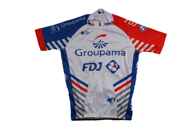 Maillot cyclisme vintage Coolmax Française des jeux Groupama UCI Lapierre