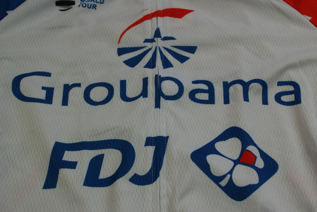 Maillot cyclisme vintage Coolmax Française des jeux Groupama UCI Lapierre