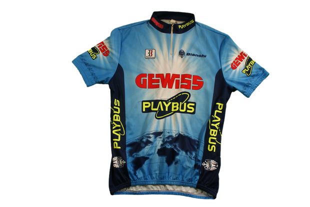 Maillot vélo rétro Biemme Gewiss Bianchi Playbus