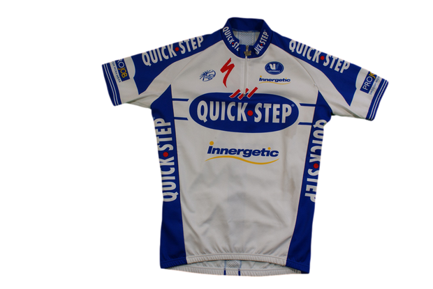 Maillot vélo vintage Vermarc Quick Step UCI Innergetic Projob Peugeot