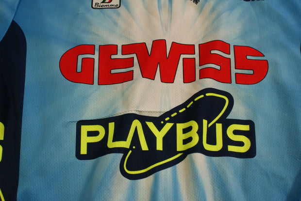 Maillot vélo rétro Biemme Gewiss Bianchi Playbus