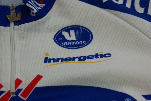 Maillot vélo vintage Vermarc Quick Step UCI Innergetic Projob Peugeot