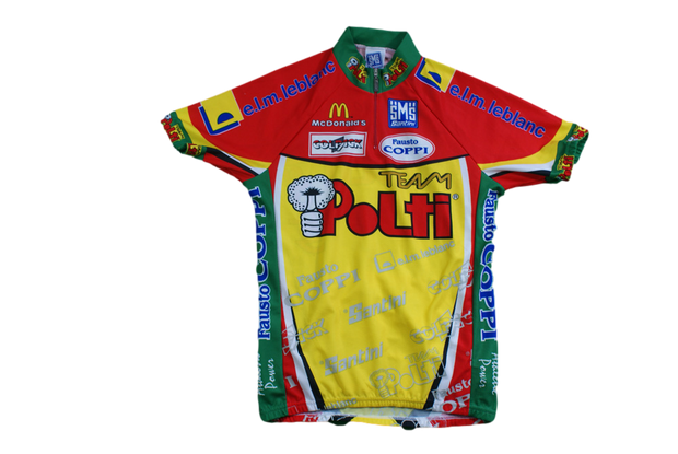 Maillot cyclisme vintage Santini Polti McDonald's