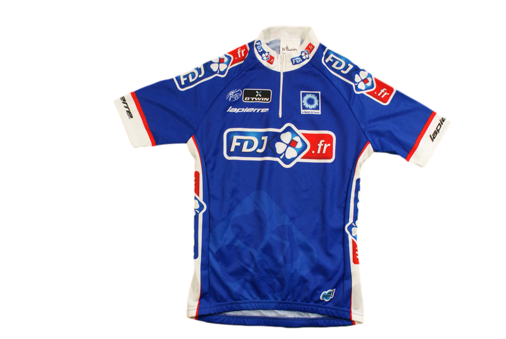 Maillot vélo rétro b'Twin Française des jeux UCI Lapierre Le bleuet de France
