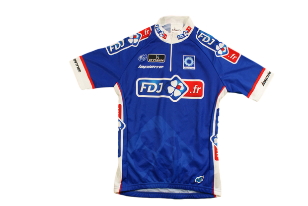 Maillot vélo rétro b'Twin Française des jeux UCI Lapierre Le bleuet de France