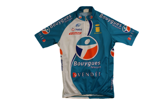 Maillot vélo rétro Nalini Bouygues Telecom Mode Time UCI