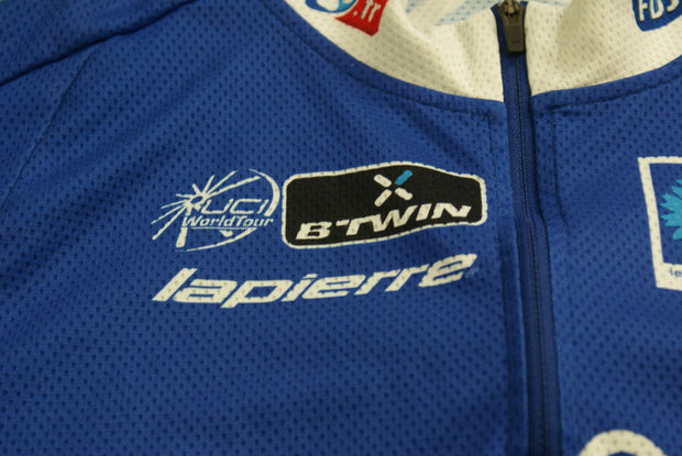 Maillot vélo rétro Decathlon Française des jeux UCI b'Twin Lapierre Le bleuet de France