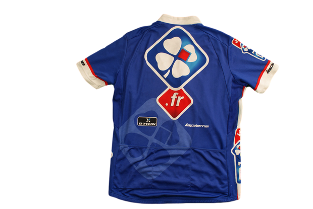 Maillot vélo rétro Decathlon Française des jeux UCI b'Twin Lapierre Le bleuet de France