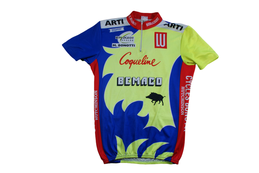Maillot vélo rétro Lu Peugeot Bemaco
