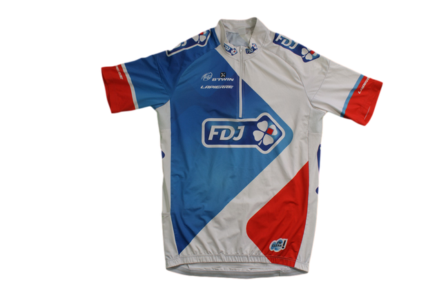 Maillot vélo vintage b'Twin Française des jeux Lapierre