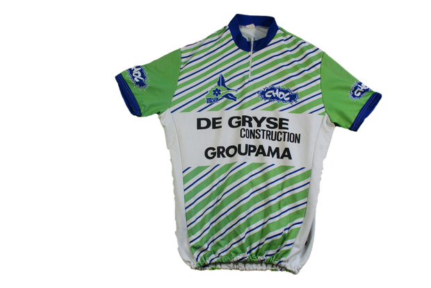 Maillot vélo rétro Tricots du rocher Groupama