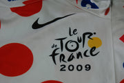 Maillot à pois vélo rétro Nike Carrefour Tour de France 2009