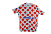 Maillot à pois vélo rétro Nike Carrefour Tour de France 2009