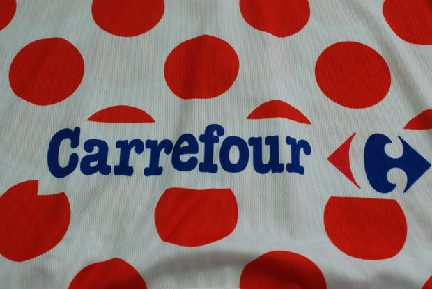 Maillot à pois vélo rétro Nike Carrefour Tour de France 2009