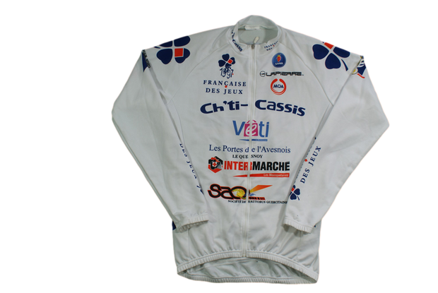 Veste vélo rétro Moa Française des jeux Lapierre Saab Véti Intermarché 1997