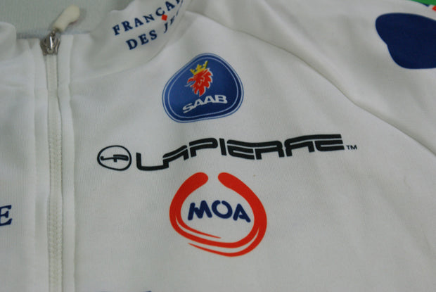 Veste vélo rétro Moa Française des jeux Lapierre Saab Véti Intermarché 1997