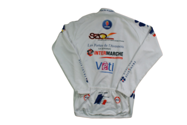 Veste vélo rétro Moa Française des jeux Lapierre Saab Véti Intermarché 1997