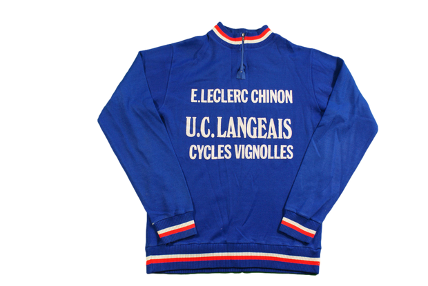 Maillot vélo rétro E.Leclerc Cycles Vignolles