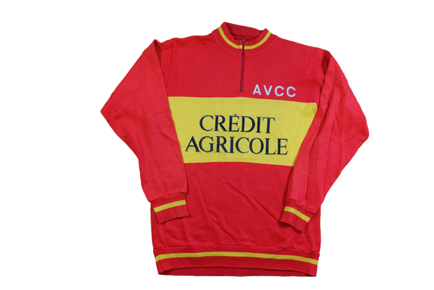 Maillot vélo rétro AVCC Crédit Agricole