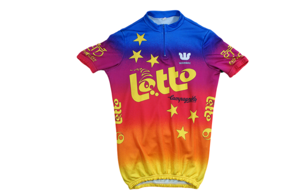 Maillot vélo rétro Vermarc Lotto Eddy Merckx Campagnolo