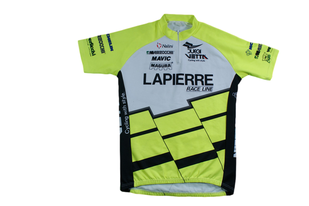 Maillot vélo rétro Nalini Lapierre Marzocchi Mavic Magura Vetta Michelin