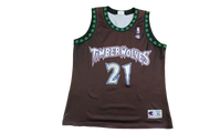 Maillot basket rétro Timberwolves Minnesota N°21 Garnett NBA