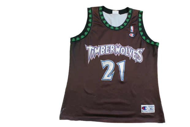 Maillot basket rétro Timberwolves Minnesota N°21 Garnett NBA