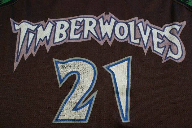 Maillot basket rétro Timberwolves Minnesota N°21 Garnett NBA