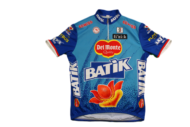 Maillot vélo rétro Biemme Batik Del Monte Gewiss Playbus