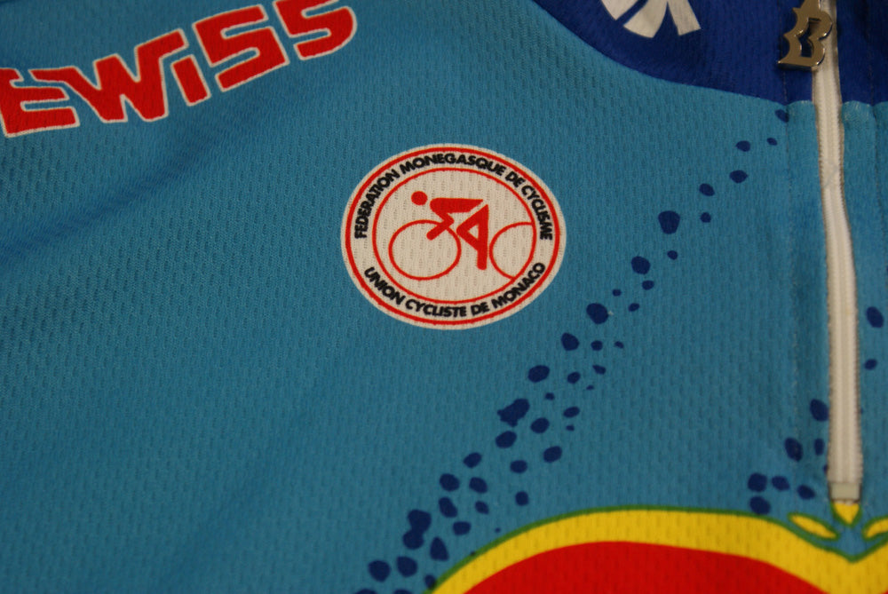 Maillot vélo vintage Biemme Batik Del Monte Gewiss