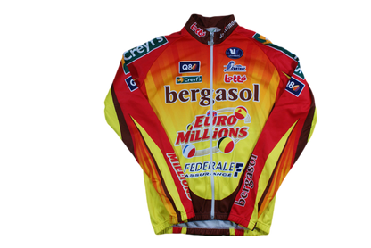 Veste vélo vintage Vermarc Lotto Bergasol Creyf's Euro Millions
