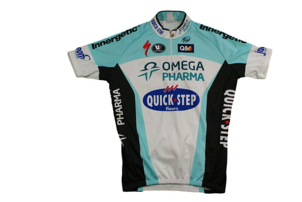 Maillot vélo rétro Vermarc Omega Pharma Quick Step UCI Jonom Peugeot