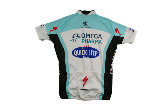 Maillot vélo rétro Vermarc Omega Pharma Quick Step UCI Jonom Peugeot