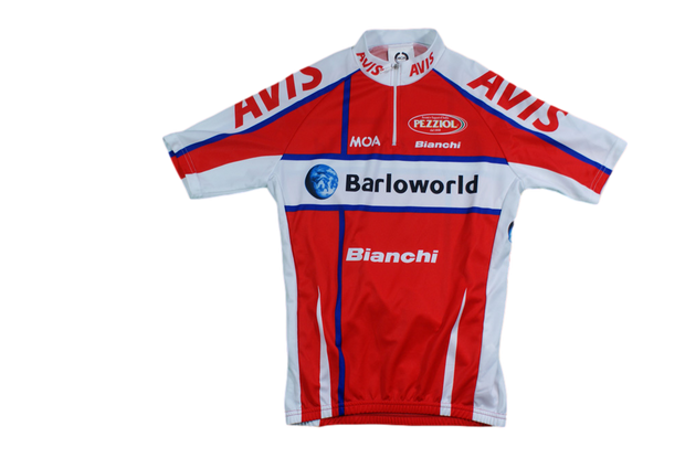 Maillot cyclisme vintage Moa Avis Barloworld Bianchi Pezziol