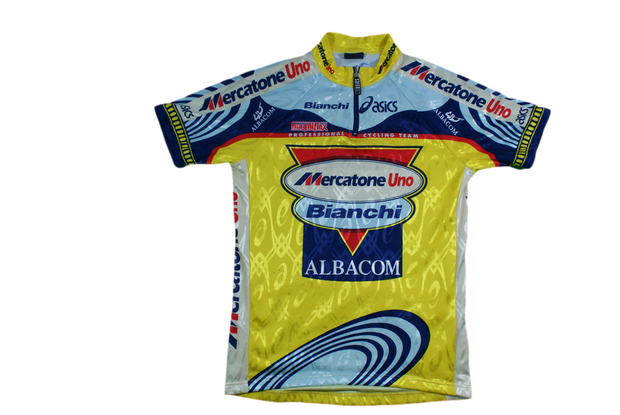 Maillot cyclisme rétro Asics Mercatone Uno Albacom Bianchi