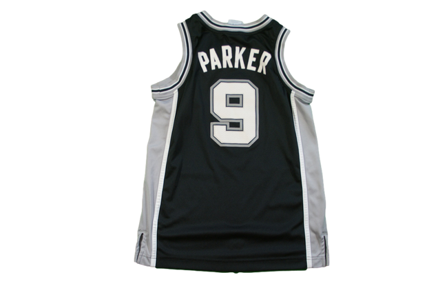 Maillot basket rétro Spurs San Antonio N°9 Parker enfant NBA