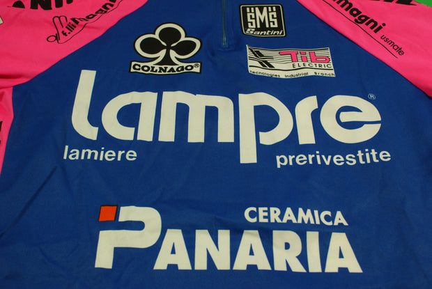 Maillot vélo rétro Santini Lampre Colnago