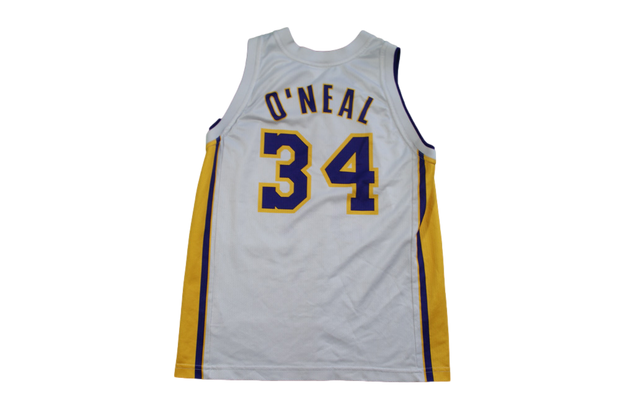 Maillot basket vintage Lakers Los Angeles N°34 O'Neal enfant NBA