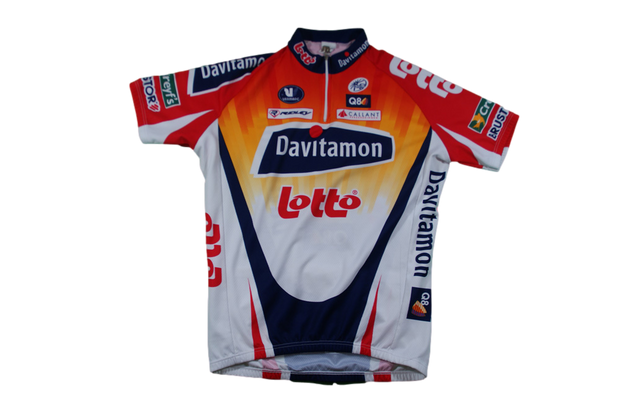 Maillot vélo rétro Lotto Vermarc Davitamon UCI Ridley