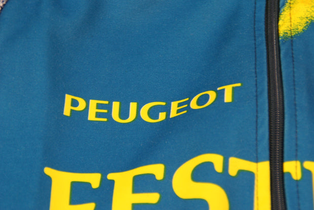 Veste cyclisme vintage Festina Peugeot Sibille