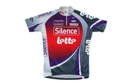 Maillot cyclisme vintage Vermarc Lotto Silence Q8 UCI