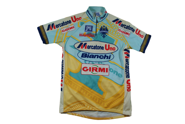 Maillot cyclisme vintage Mercaton Uno Bianchi Santini