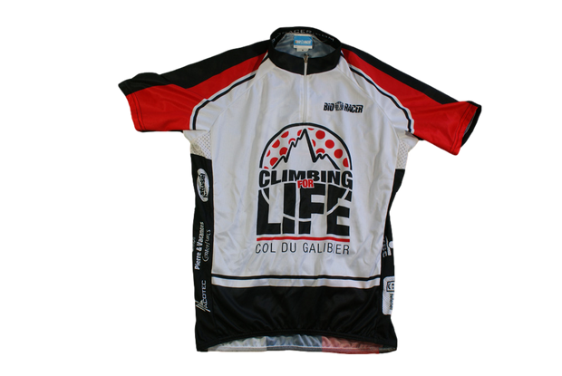 Maillot cyclisme vintage Bio racer Climbing for life