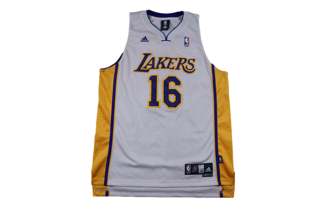 Maillot basket rétro Lakers Los Angeles N°16 Gasol NBA