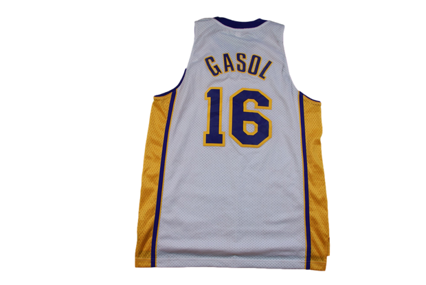 Maillot basket rétro Lakers Los Angeles N°16 Gasol NBA