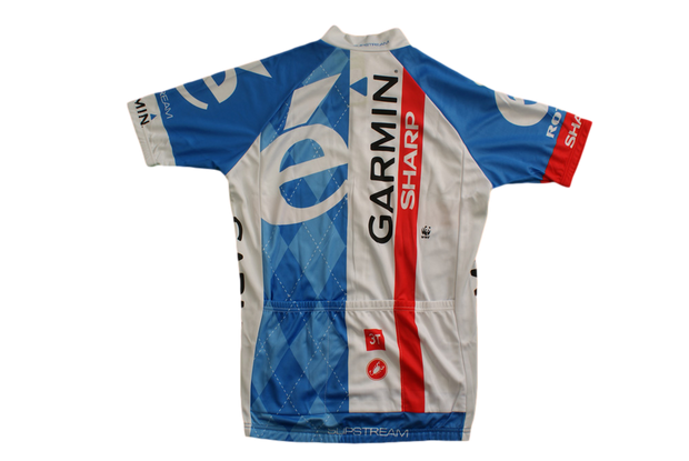 Veste vélo rétro New Balance Garmin Sharp Castelli UCI Barracuda