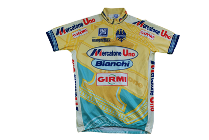 Maillot cyclisme vintage Santini Magniflex Bianchi