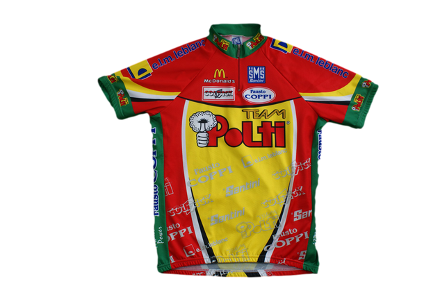 Maillot vélo rétro Santini Polti McDonald's Colpack Fausto Coppi