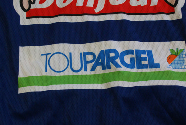 Maillot vélo vintage Time Santini Bonjour